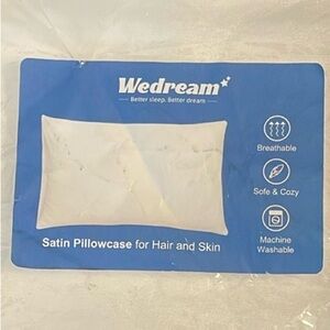 Wedream satin standard pillowcase